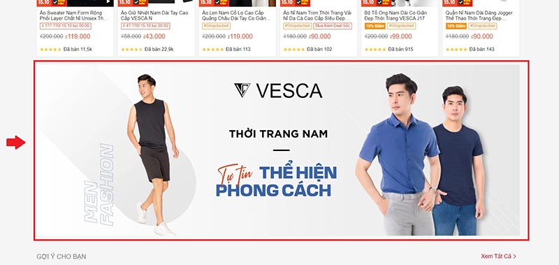 Hình ảnh banner trên Shopee